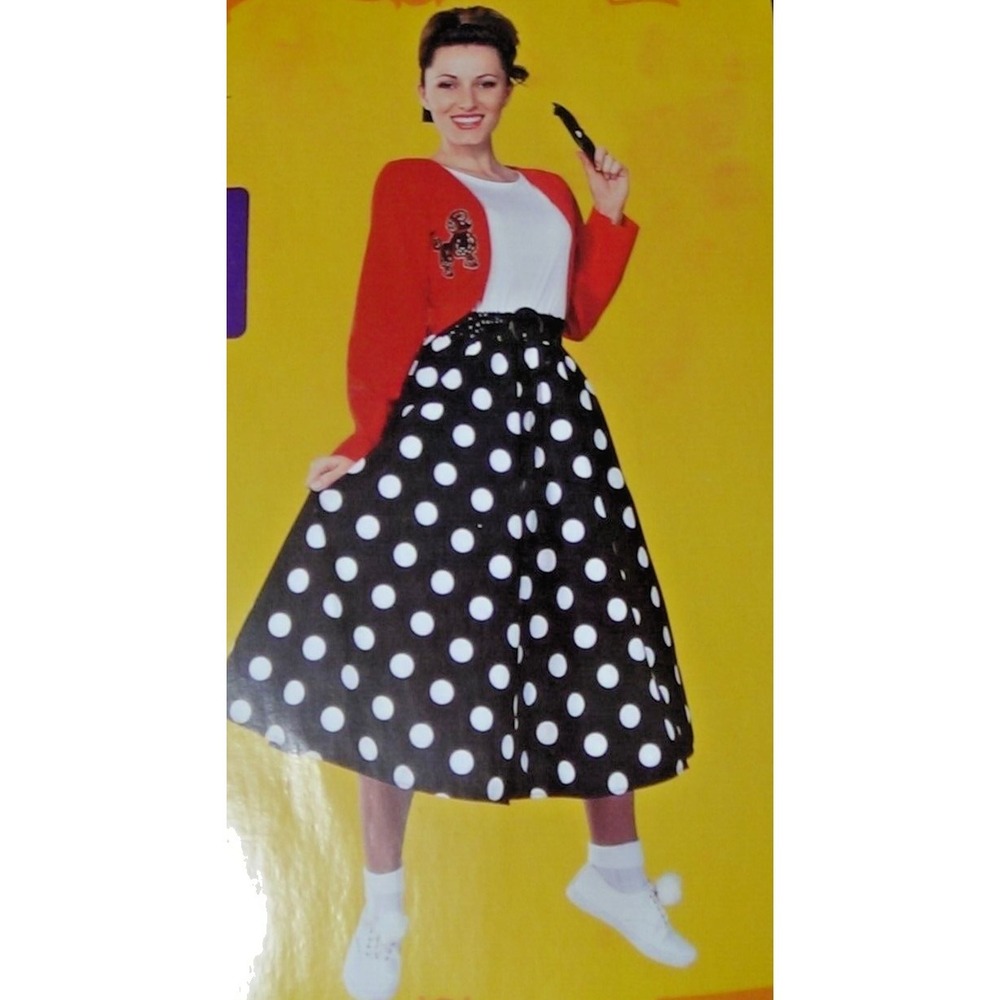 Poodle Costume Poka Dot Rocker 50s Dancer  Halloween Cosplay #361
